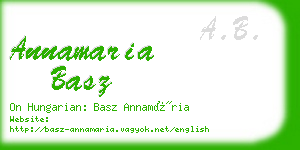 annamaria basz business card